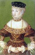 Lucas Cranach the Younger Miniature of Barbara Radziwill France oil painting artist